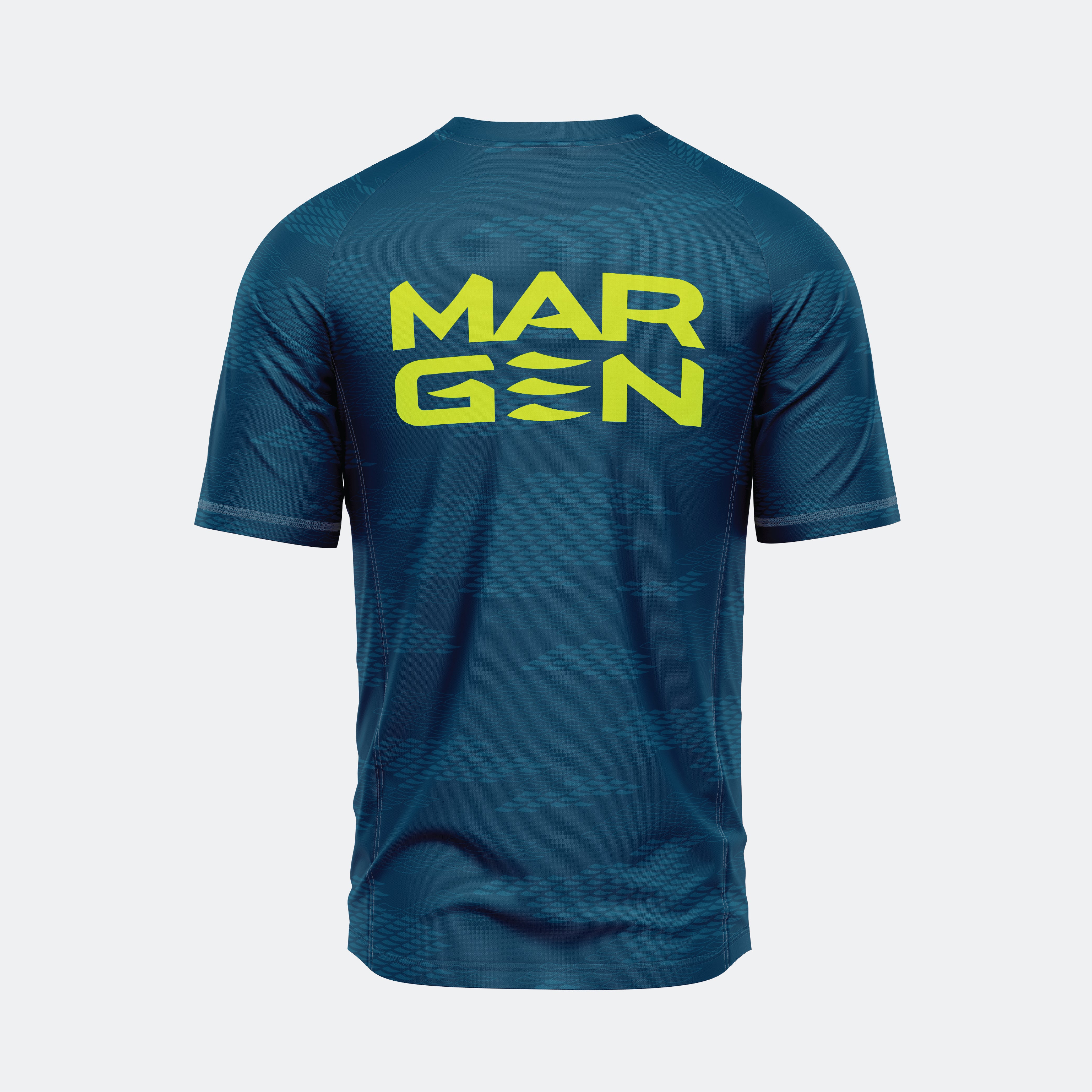 MARGEN Men Racer Short Sleeve (Peacock Blue)