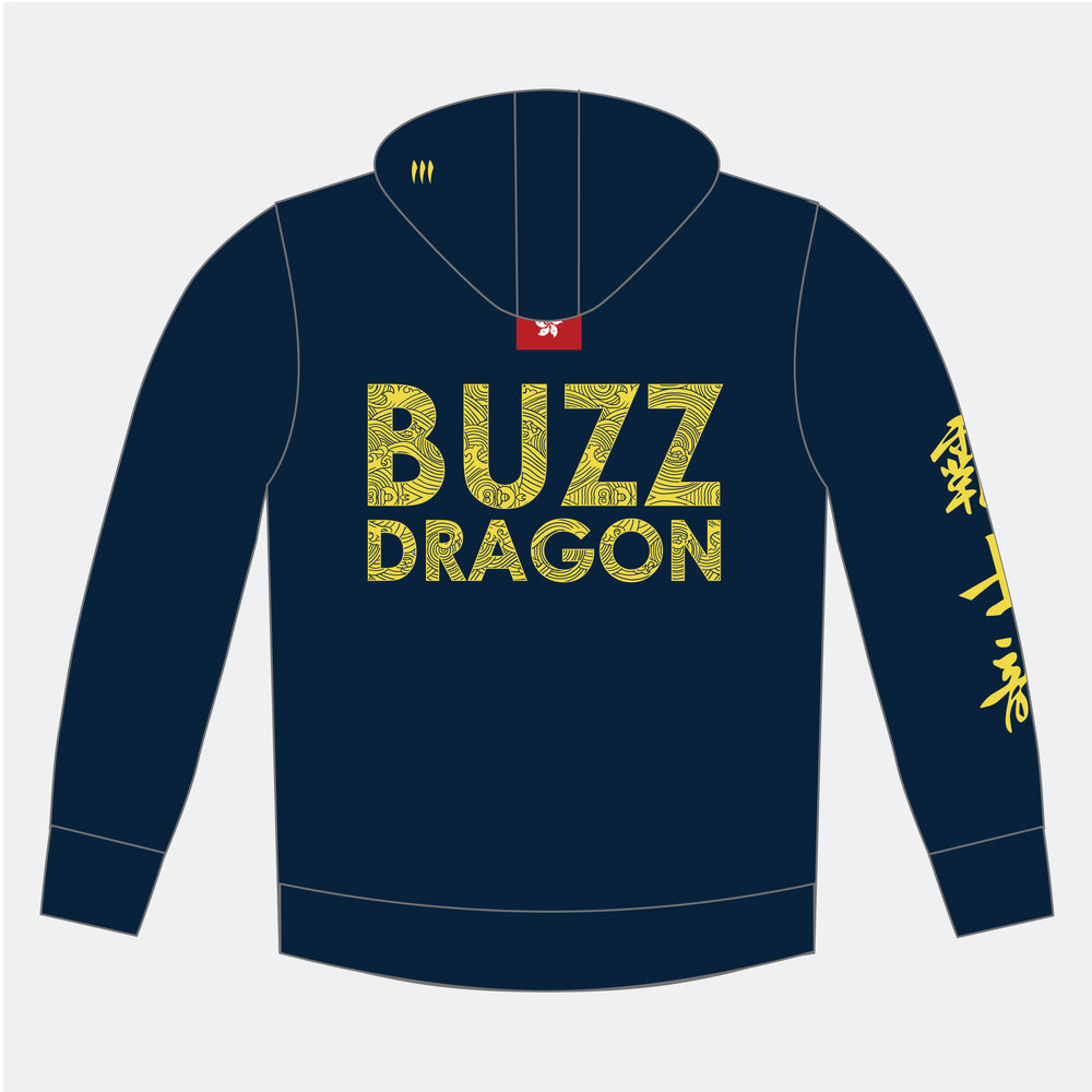 BUZZ DRAGON Unisex French Terry Hoodie (Navy)