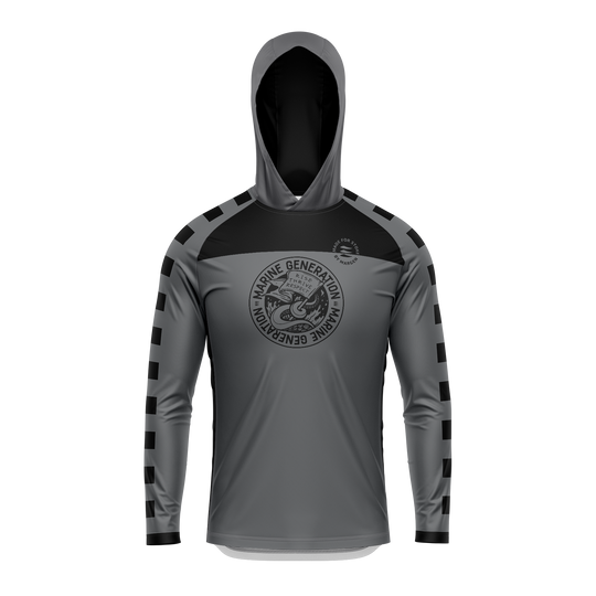MARGEN Men Racer Hoodie (Grey)