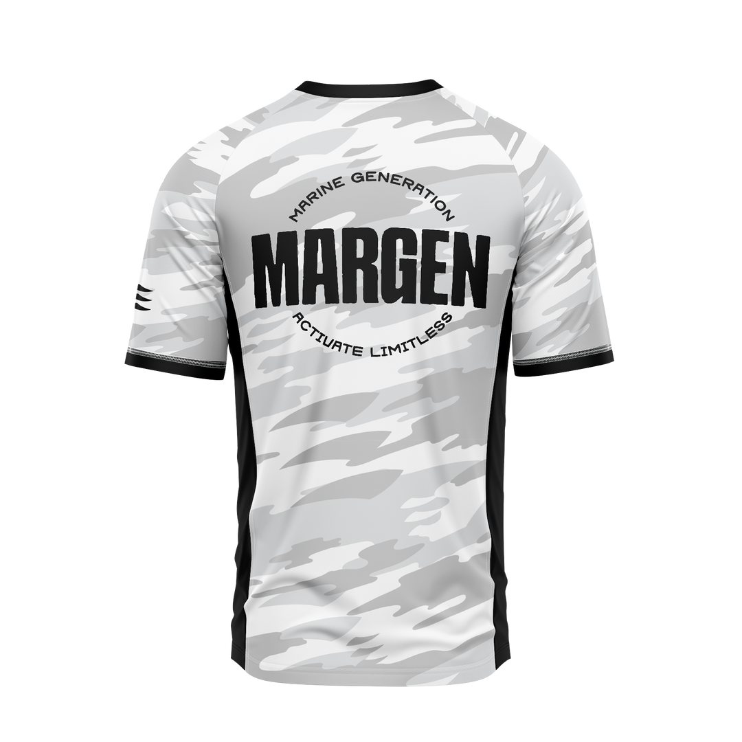 MARGEN Men Racer Short Sleeve (White Camo)
