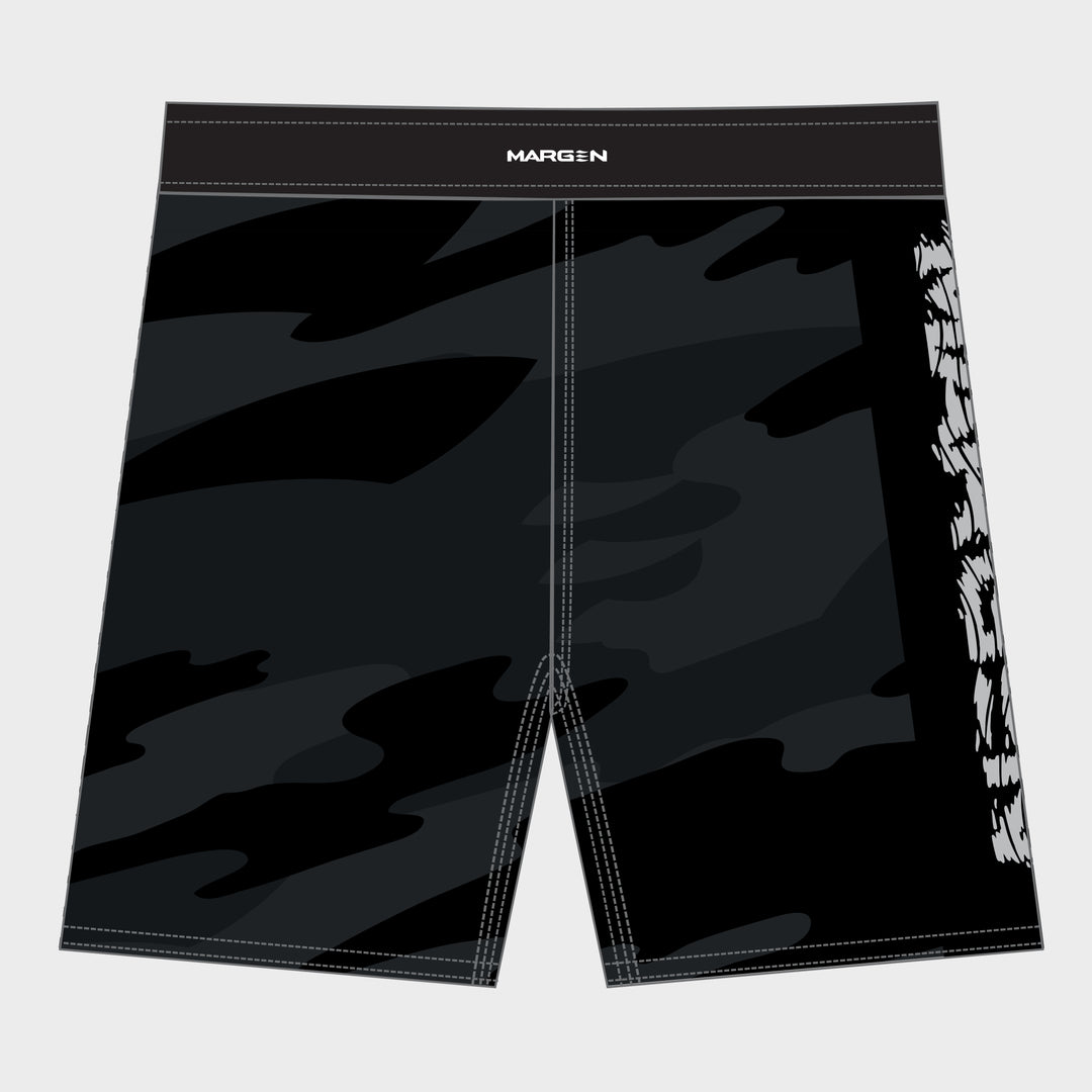 MARGEN Men Quick Dry Boardshorts (Black Camo)