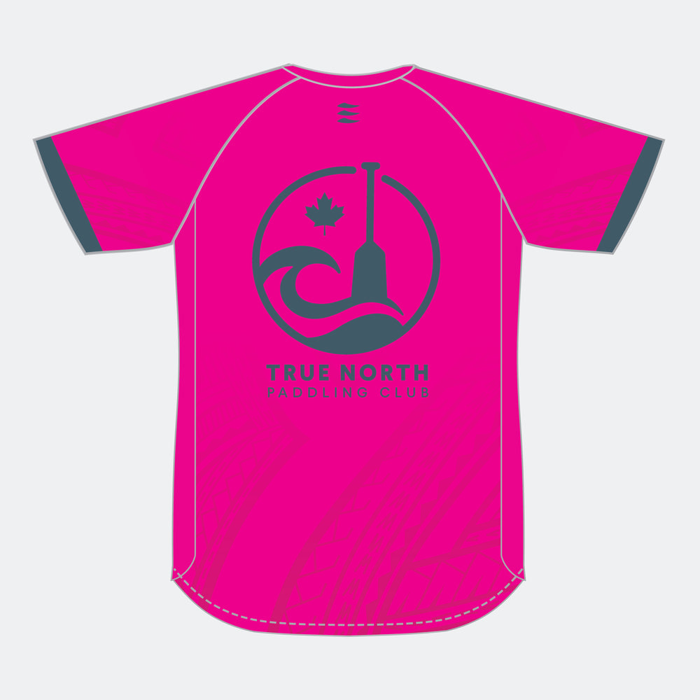 TRUE NORTH Men Racer Short Sleeve (Small Maple Leaf - Design 2)