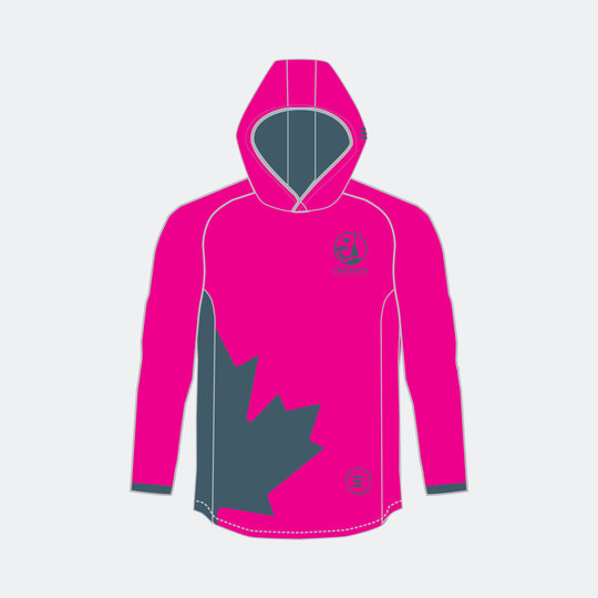 TRUE NORTH Men Racer Hoodie (Large Maple Leaf - Design 1)
