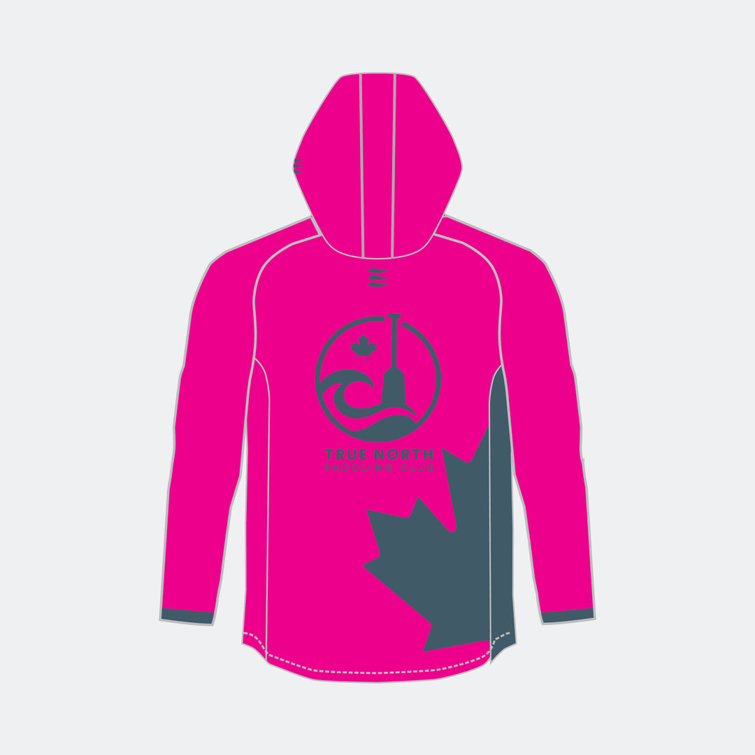 TRUE NORTH Men Racer Hoodie (Large Maple Leaf - Design 1)