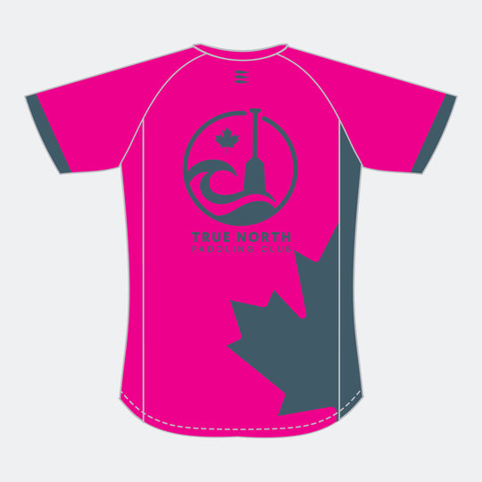TRUE NORTH Wome Racer Short Sleeve (Large Maple Leaf - Design 1)