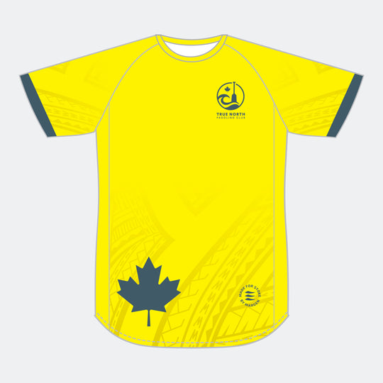 TRUE NORTH Men Racer Short Sleeve (Small Maple Leaf - Design 2)