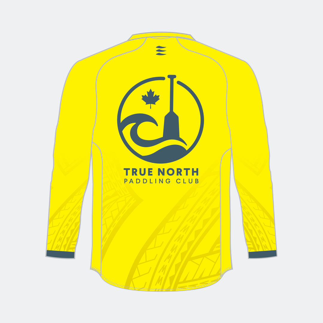 TRUE NORTH Men Racer Long Sleeve (Small Maple Leaf - Design 2)