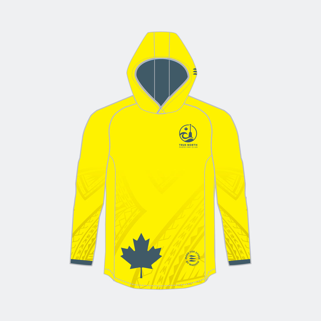 TRUE NORTH Men Racer Hoodie (Small Maple Leaf - Design 2)
