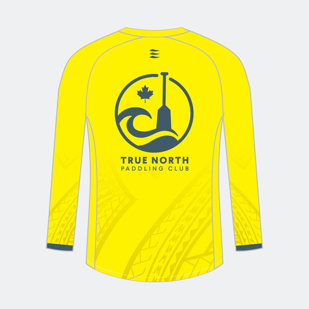 TRUE NORTH Women Racer Long Sleeve (Small Maple Leaf - Design 2)