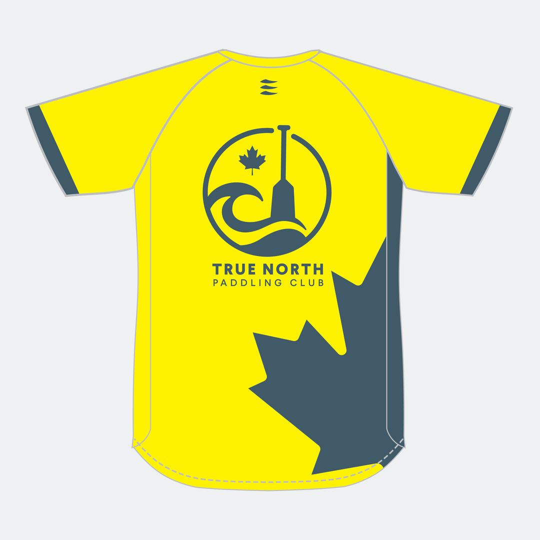 TRUE NORTH Men Racer Short Sleeve (Large Maple Leaf - Design 1)