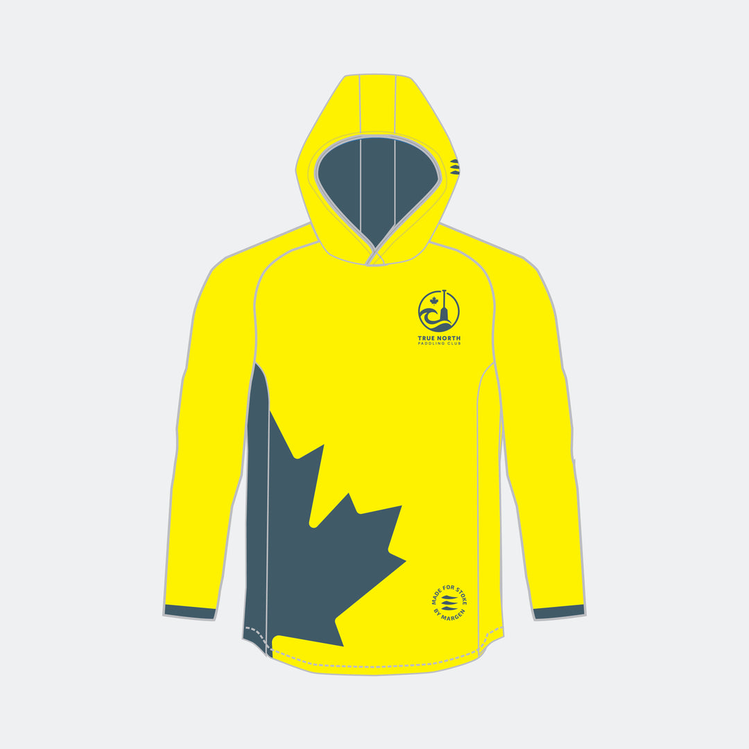 TRUE NORTH Men Racer Hoodie (Large Maple Leaf - Design 1)