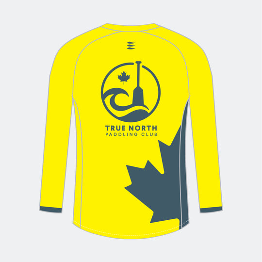 TRUE NORTH Women Racer Long Sleeve (Large Maple Leaf - Design 1)