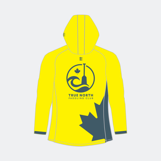 TRUE NORTH Women Racer Hoodie (Large Maple Leaf - Design 1)