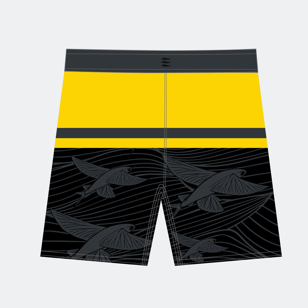 DRIFT Men’s Boardshorts – HUI NALU Edition (Black/Yellow)