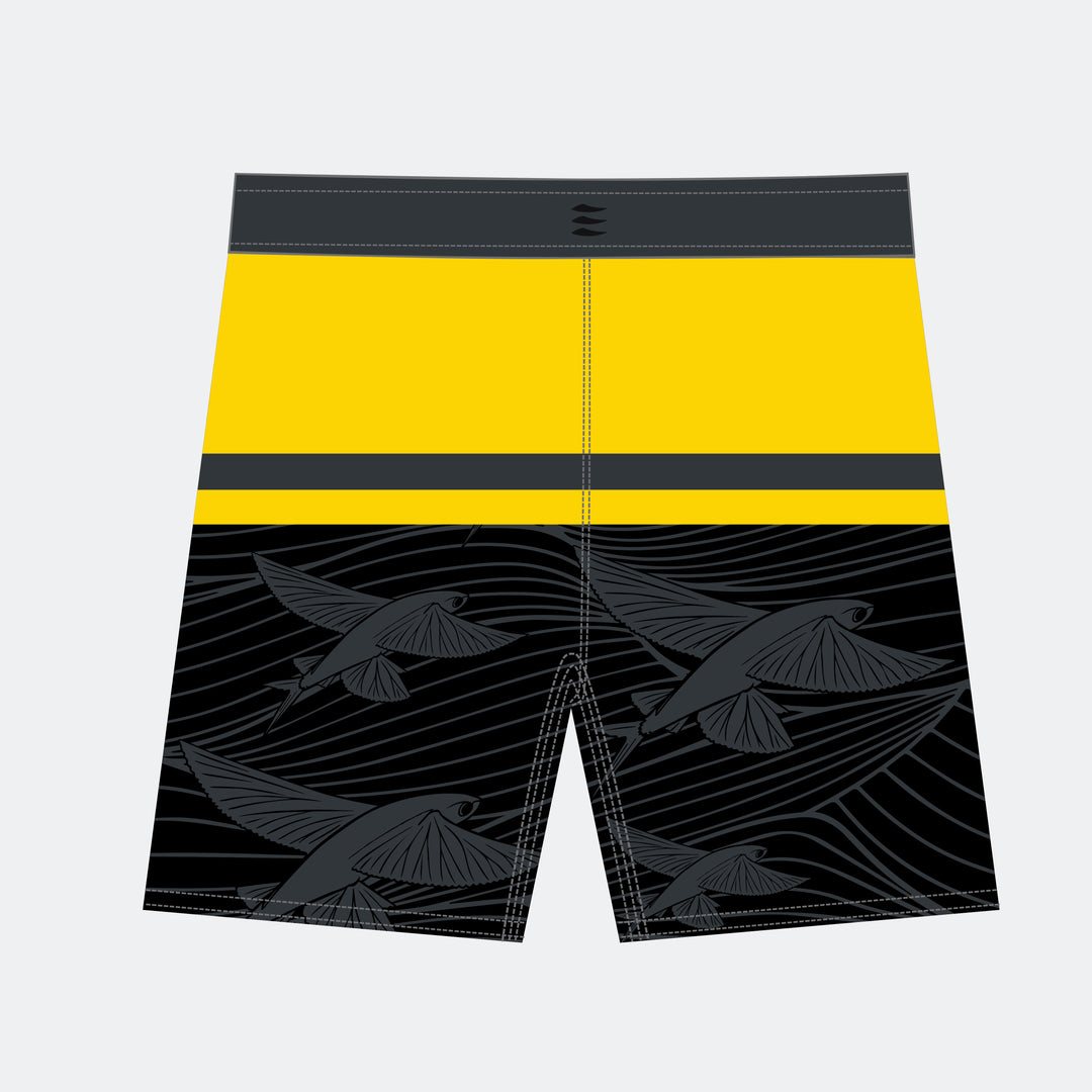 DRIFT Men’s Boardshorts – HUI NALU Edition (Black/Yellow)