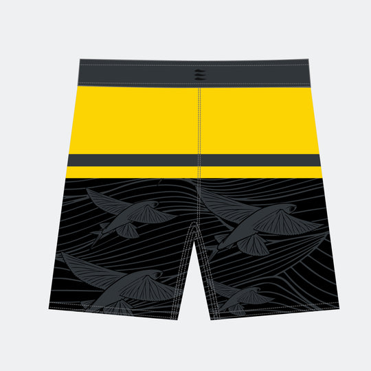 DRIFT Men’s Boardshorts – HUI NALU Edition (Black/Yellow)