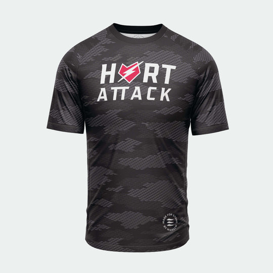 Hart attack black short sleeve tshirt